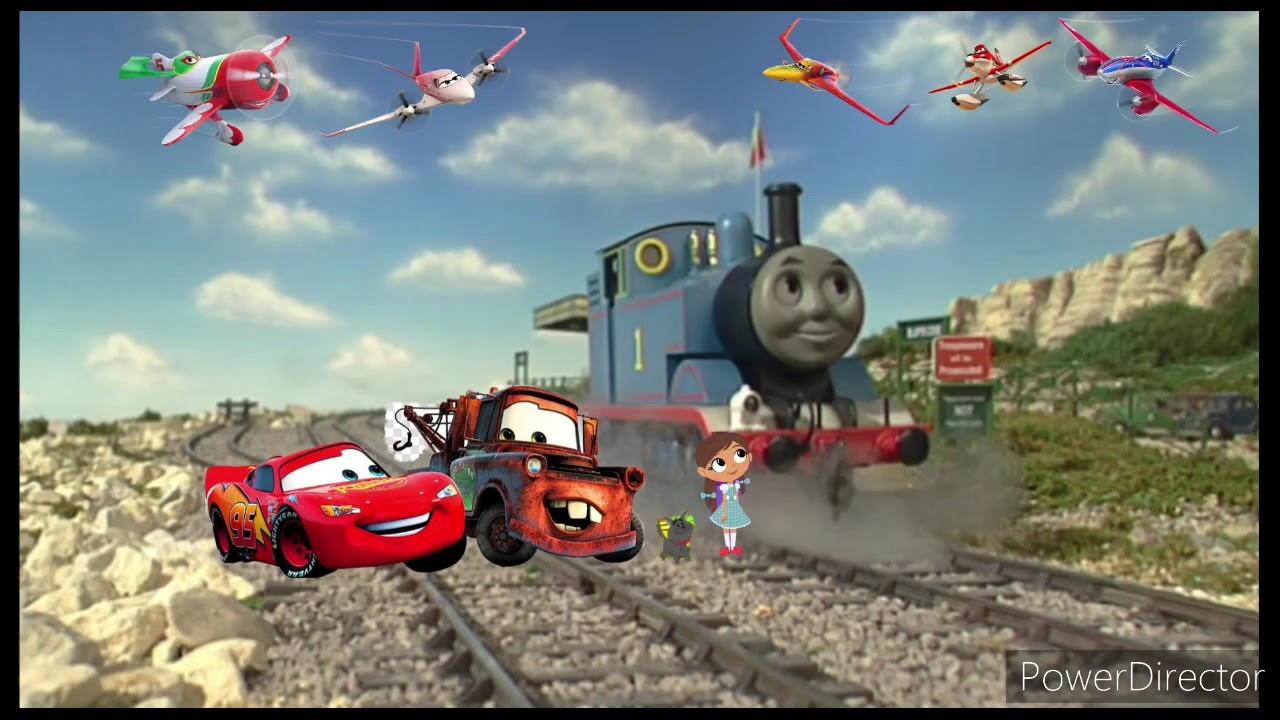 Thomas & his Friends meeting Dusty Crophopper & his Racing ...