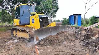 Excellent Action! Huge Rock Pushing By Caterpillar Bulldozer D11R & D10R