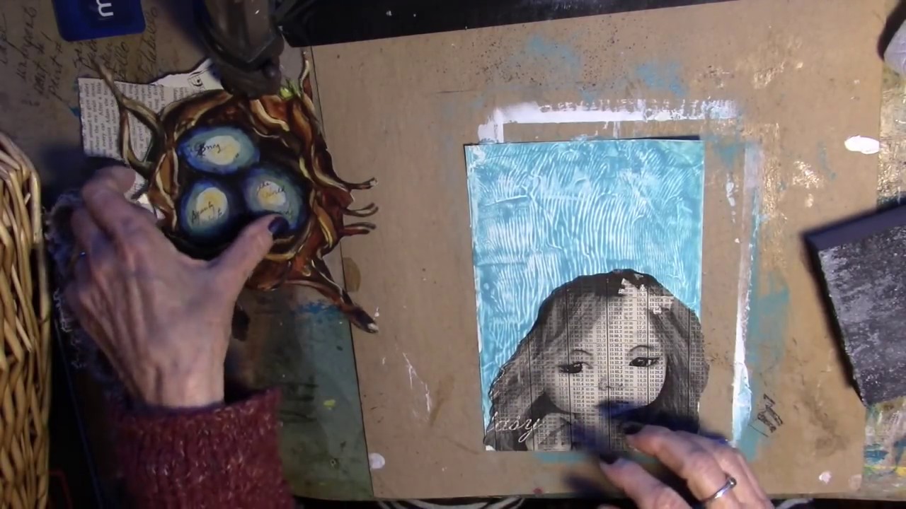 Altered Book #32 A Machine Stitched Collage Technique