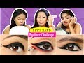 LEFT HAND Eyeliner CHALLENGE - Navratri Eyeliner Looks | #Beauty #Fun #Anaysa