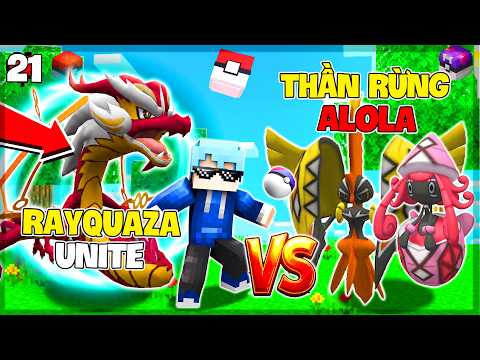TiNT CATCHES SPECIAL UNITE RAYQUAZA 🤯 CHALLENGING THE ALOLA FOREST SPIRIT | MINECRAFT MEGA PIXELM...