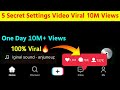 How To Viral Videos on Tiktok | 5 Secret Settings | How To Get Real Likes & Followers on Tiktok