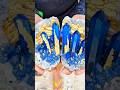 Royal Blue Crystal Geode with Golden Veins – A Rare Earth Treasure 💙💙🔥 #crystals #blue #gold