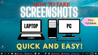 How to take Screenshots on you Laptop or PC | Full tutorial | By Vanryn