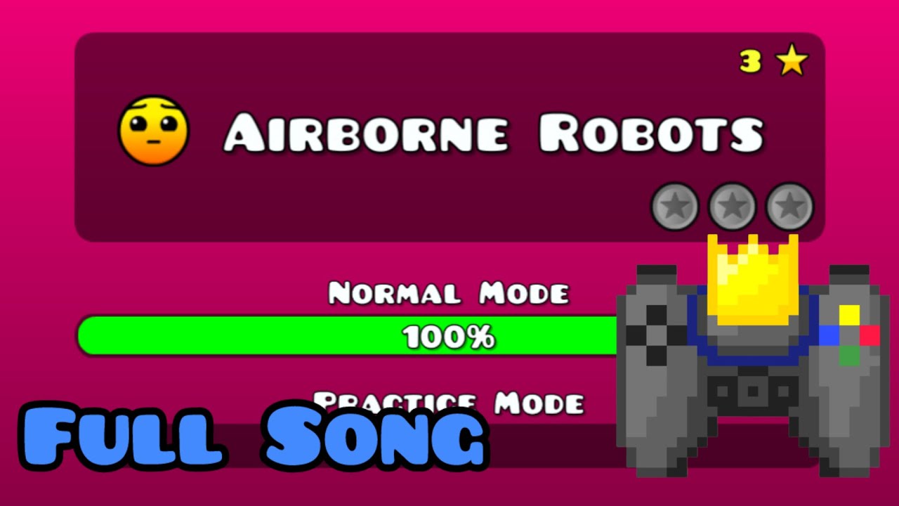 Geometry Dash Meltdown - Airborne Robots! 100% Complete - YouTube