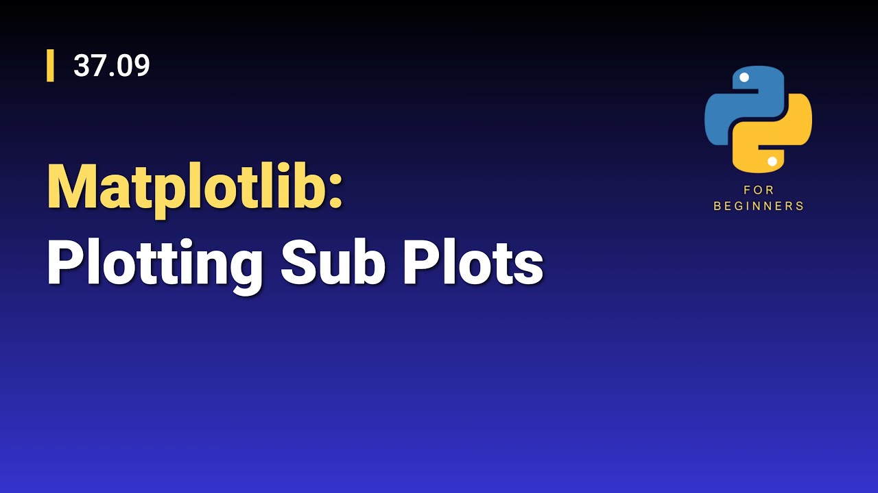 [Python for Beginners]: 37.09. Matplotlib: Plotting Sub Plots