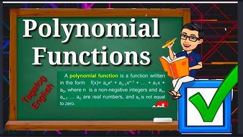 Grade 10 - Introduction to Polynomial Functions - Tagalog/ English