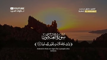 سورة العنكبوت كاملة القارئ طارق محمد