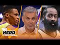 Westbrook is likely to stay with the Lakers, Harden goes to Philly — Colin | NBA | THE HERD