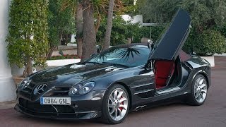I saw this stuning slr in marbella. it has a 5.5 litre v8 engine with
650 hp, and it's limited to only 150 cars. the owner was very nice,
opened door...