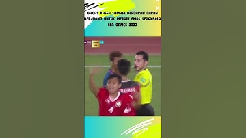 Bagas kaffa sampai berdarah darah berjuang untuk meraih emas sepakbola sea games 2023 #shorts
