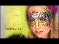 Venetian Mask Face Painting and Makeup