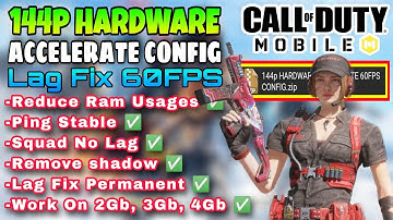 144p LOW-MAX BR/MP Lag Fix Config | Season 11 | No Frame Drops | Lowend Device Lag Fix Cod Mobile