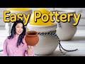 Making your own unique matki vase from Clay /traditional matki decor Diy//balloon crafts/ Clay Art