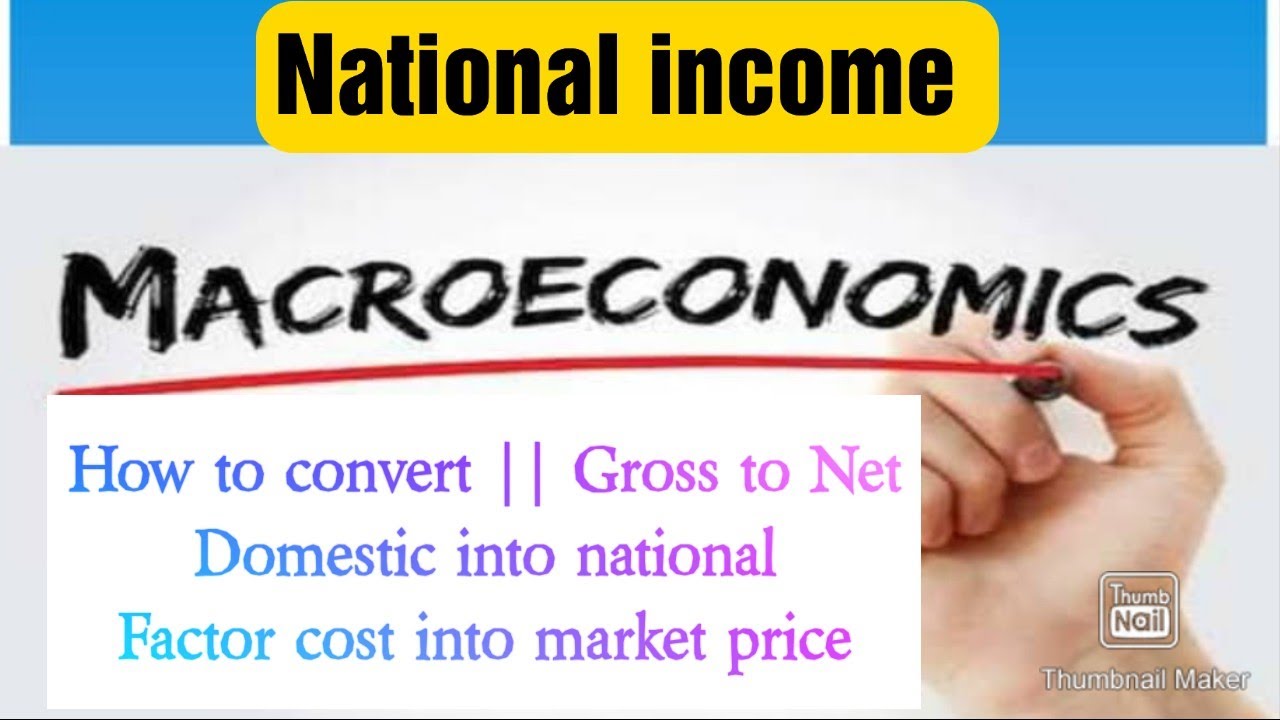 Basic Macroeconomic || National income || How to convert || GDP into ...