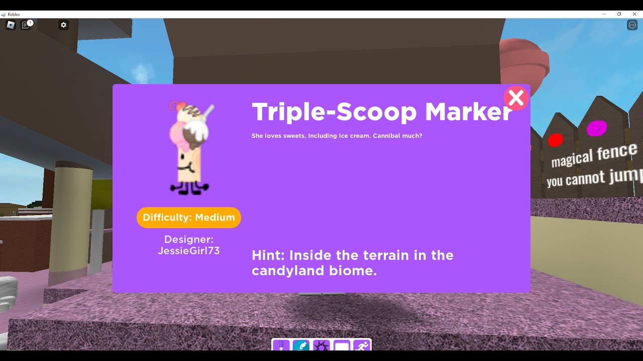 roblox สอนหา Triple-scoop ระดับ medium Ep37 Find The Markers (237)