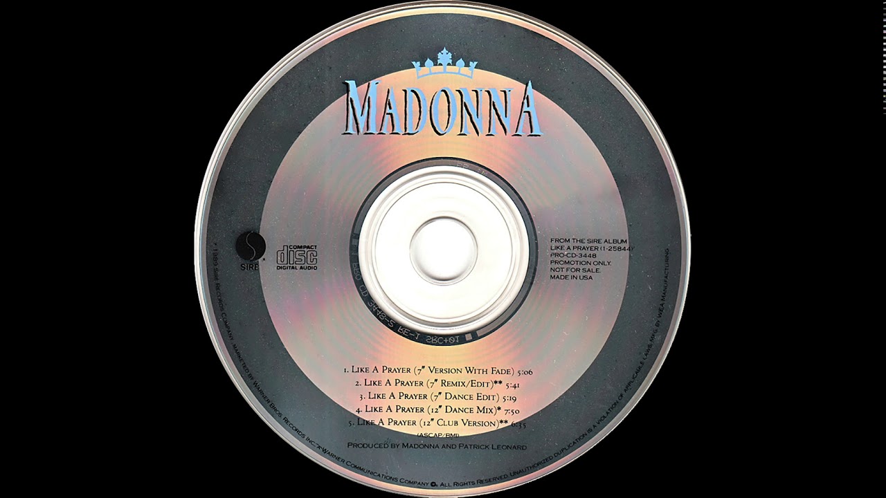 Madonna - Like A Prayer 7" Dance Mix HQ (rare) - YouTube