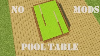 Billiards in Minecraft | How to Make a Pool Table without Mods