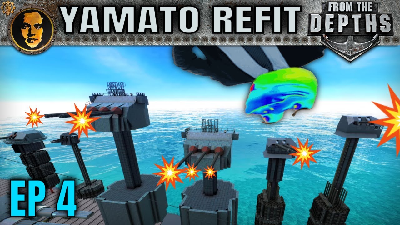 Fixing the APS gun turrets - From the Depths: Ultra Battleship Yamato Refit EP4