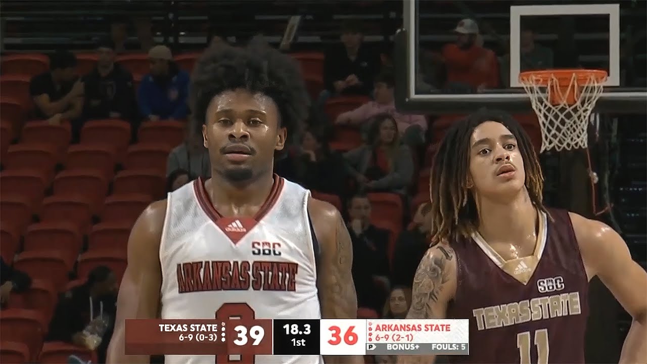 Texas State vs Arkansas State College Basketball Game Full Highlights ...