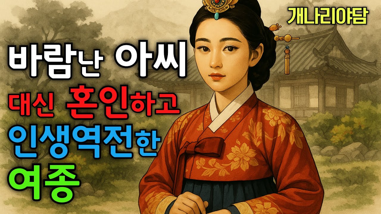 바람난 아씨 대신 시집간 여종의  인생역전기: 정승집 여종에서 정경부인이 되기 까지 한 일은?/야담/민담/설화/전설/조선야담/야사/구전야사/옛날이야기