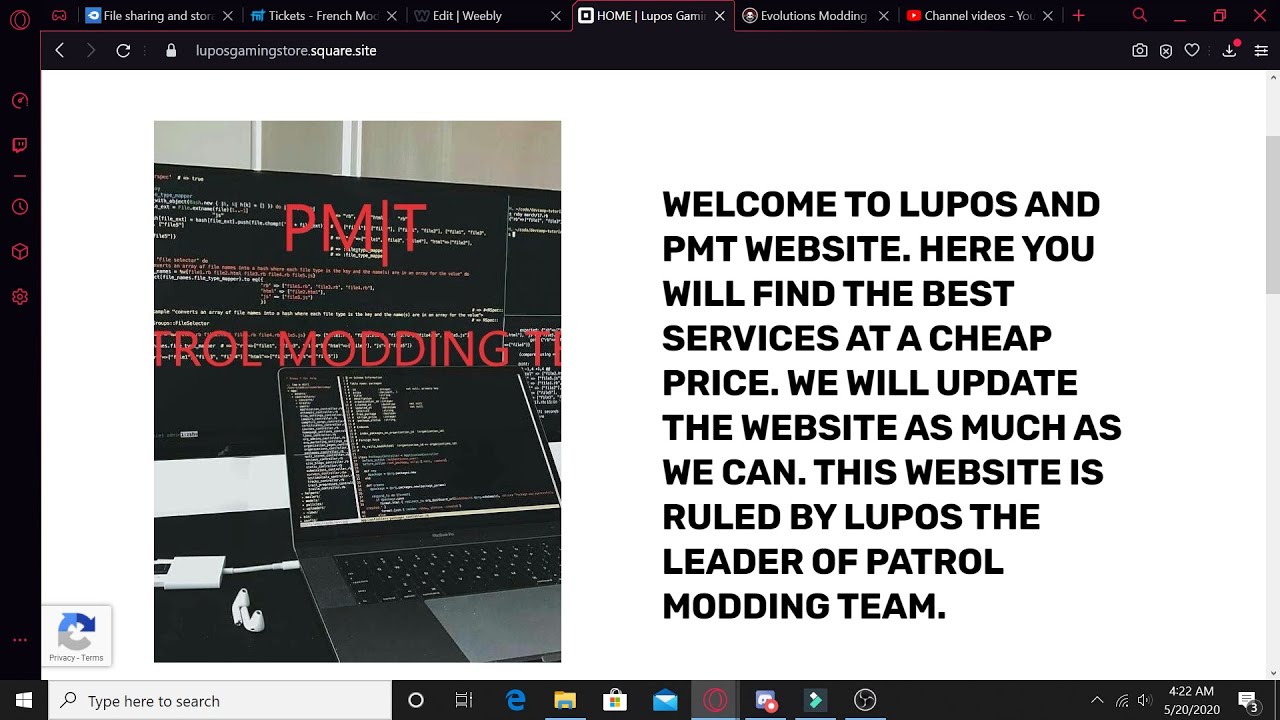 We created a website (Modding,Services,Games and much more)