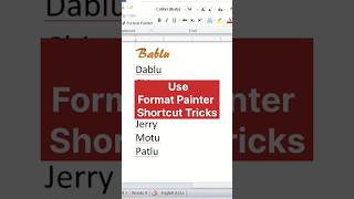 Format Painter in MS Word Shortcut Tricks. #computertrick #shortcut #shortstricks #secretshortcut