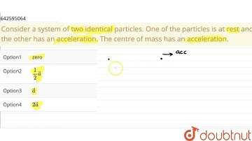Consider a system of two identical particles. One of the particles is at rest and the other has ...