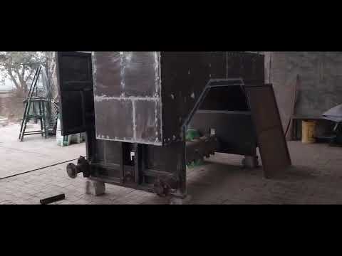 compost Turner 8 feet machine is being prepared with new engine cont ...