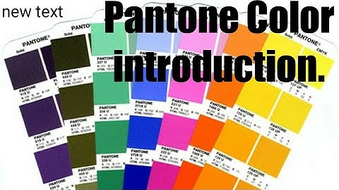 Pantone Color introduction