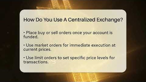 How Do You Use A Centralized Exchange? - CryptoBasics360.com