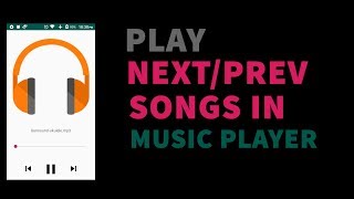 Play Next Song | Android Studio Tab Layout Music Player | Android Studio 3.4 Tutorial screenshot 2