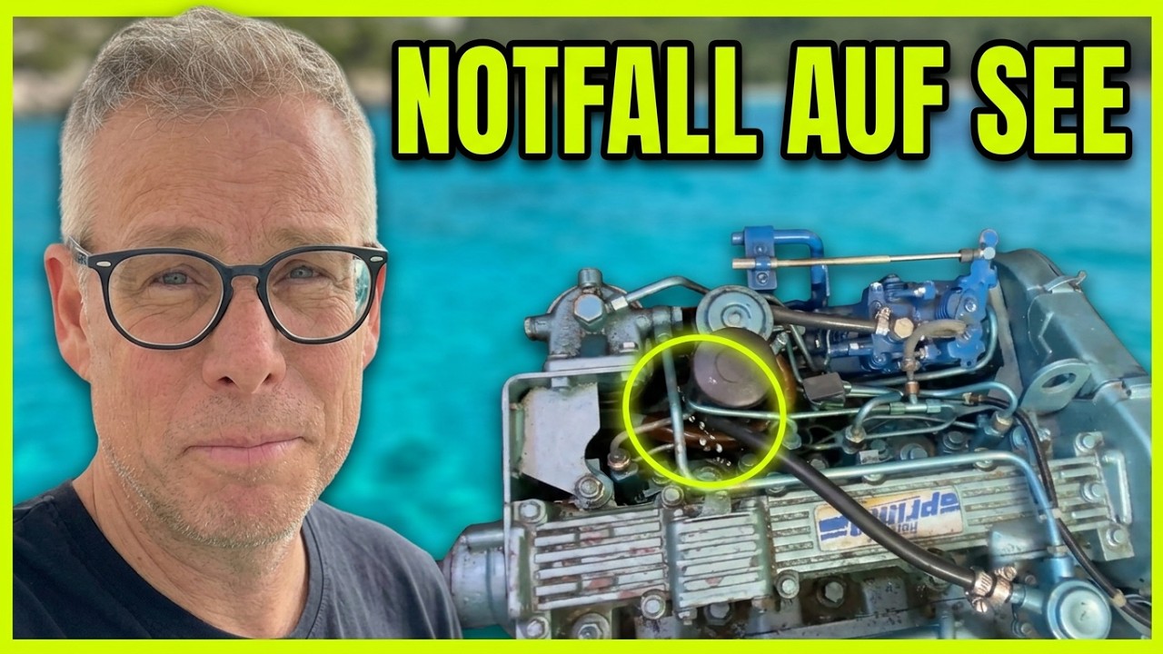 ⁣Nachts auf See: Diesel spritzt, Wind fehlt – was tun? | Boot Motor Reparatur Segeln Perkins Wartung
