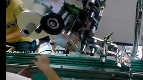 Ballpoint pen cap pen cover automatic horizontal top labeling machine label applicator line