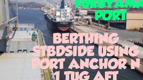 BERTHING STBDSIDE - SELF PILOTAGE NO TUG NO BOW THRUSTER. USED PORT ANCHOR