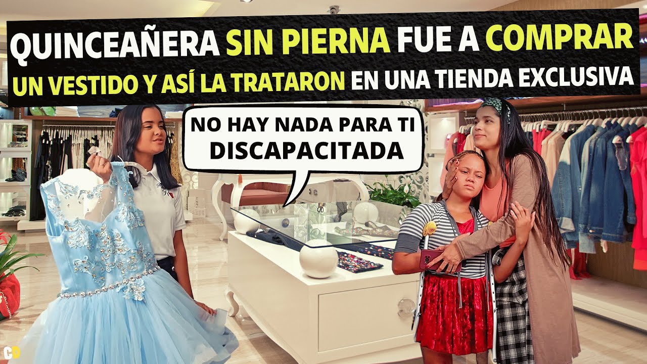 Quinceañera sin pierna fue a comprar un vestido y así la trataron en una tienda exclusiva.