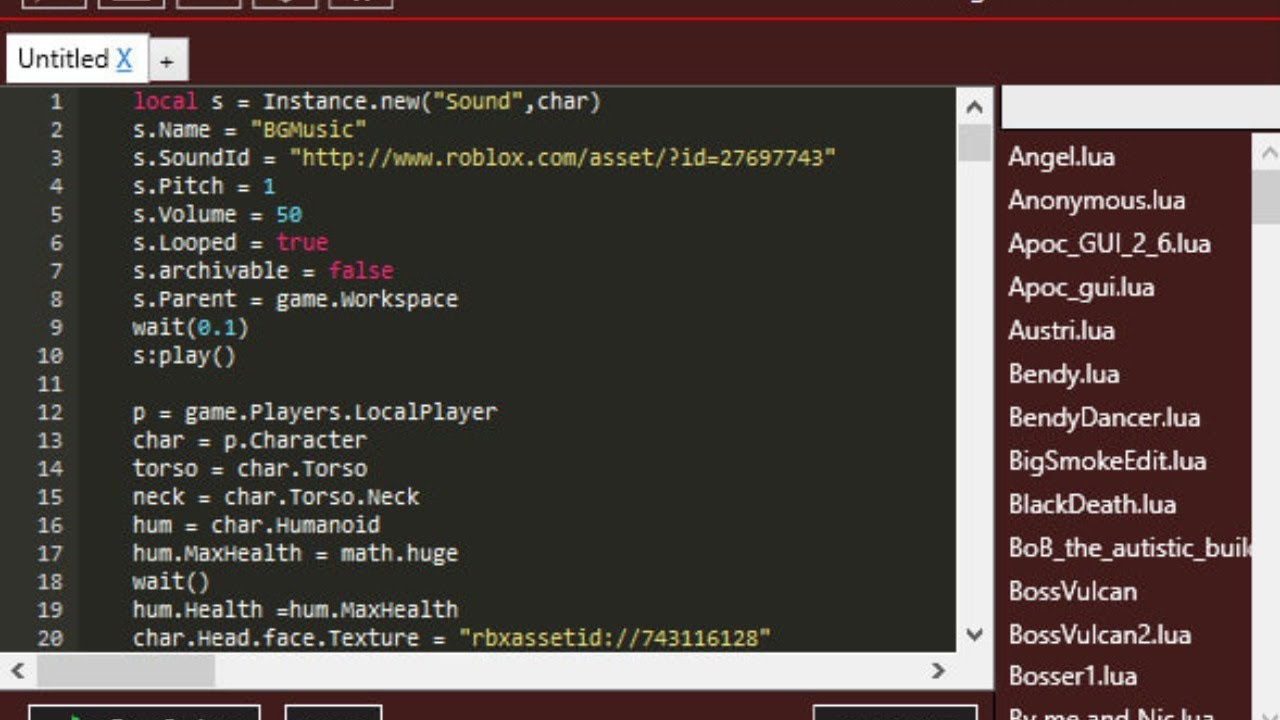 Roblox Lua Ide - roblox lua editor