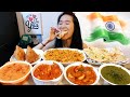Extremely Satisfying INDIAN Food Mukbang ASMR | Butter Chicken, Kadai Paneer, Saag Gosht & Biryani