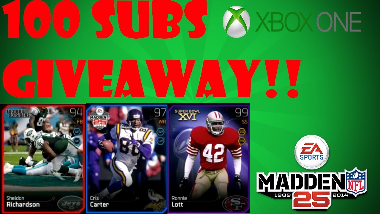 100 SUBGIVEAWAY l MUT 25 XBOX ONE