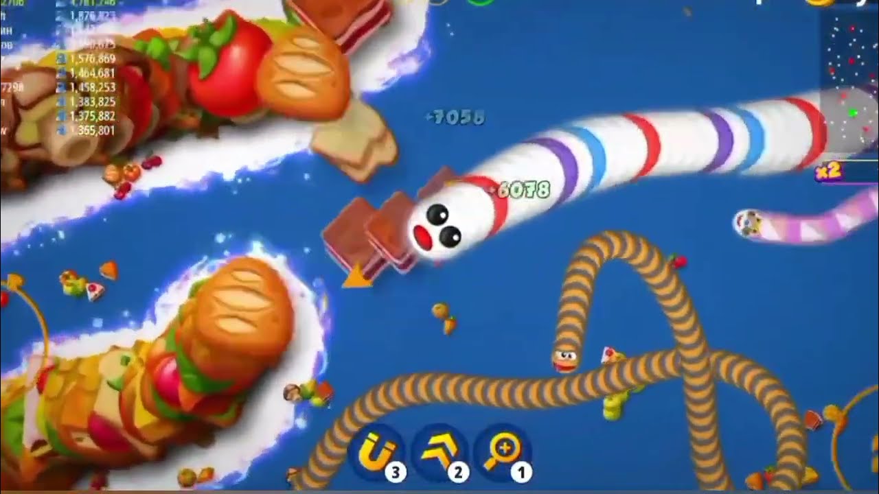 WORMSZONE.IO | MONSTER GIANT SLITHER SNAKE BEST GAMEPLAY #11