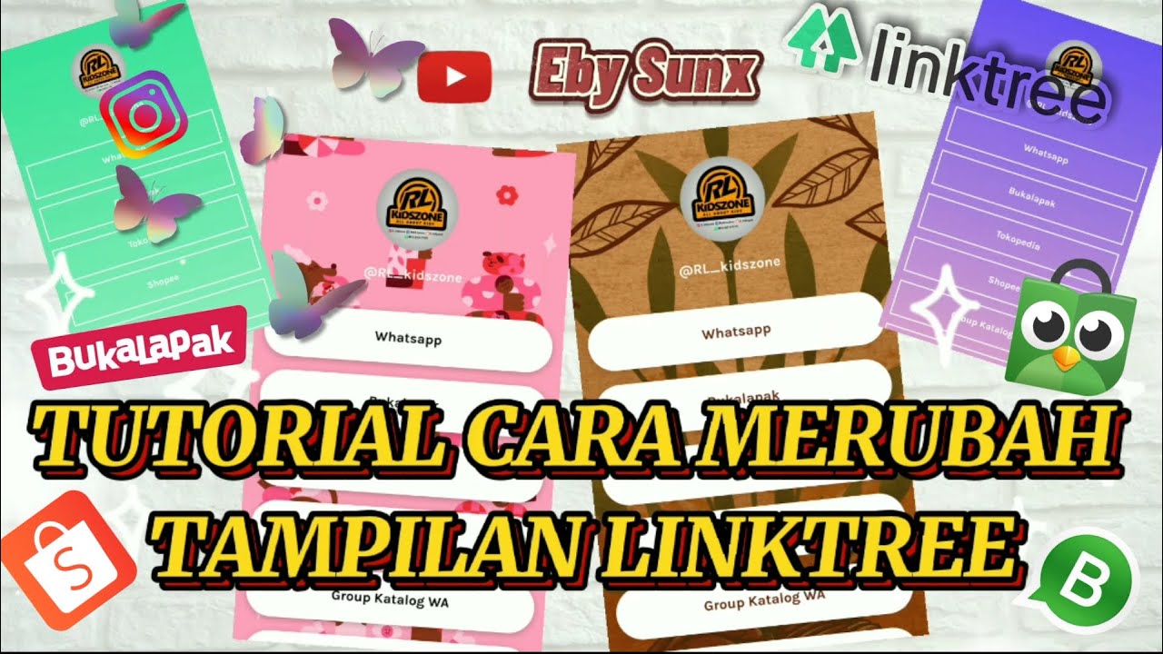 TUTORIAL CARA MERUBAH TAMPILAN LINKTREE | MERUBAH BACKGROUND LINKTREE ...