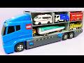 トミカがいっぱい☆ミニカーを開封してコンボイへ収納します！A lot of Tomicas☆ Miniature cars are opened and stored in the convoy!