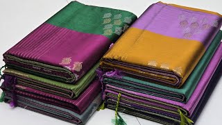 Affordable Kanchi Semi Soft Silk Sarees With Price || Fancy Silk || Sirumugai Wholesale Shop screenshot 1