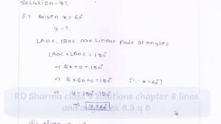 RD Sharma class 9 solutions chapter 8 lines and angles ex 8.3 q 8
