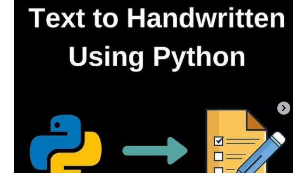 How To Convert Text To HandWriting Using Python Tutorial - YouTube