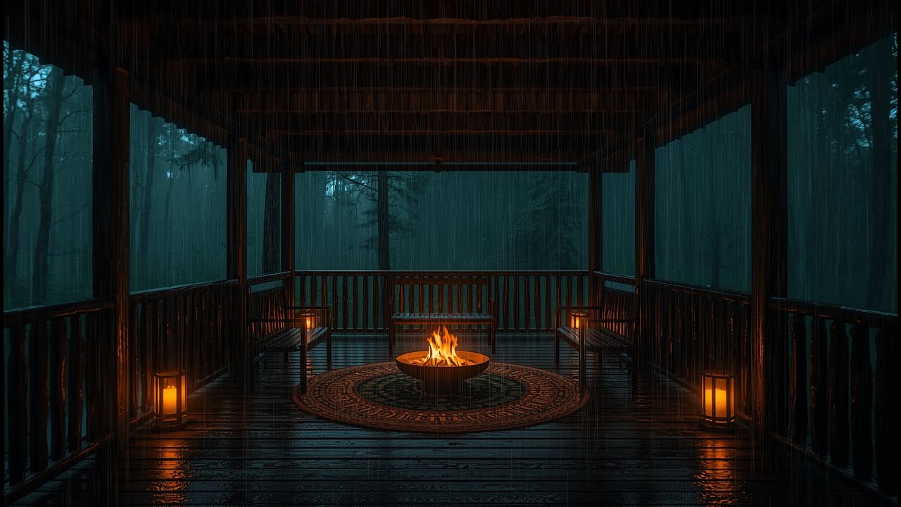 Stress Relief in Minutes 🌲 Soft Rain & Thunder for Deep Relax