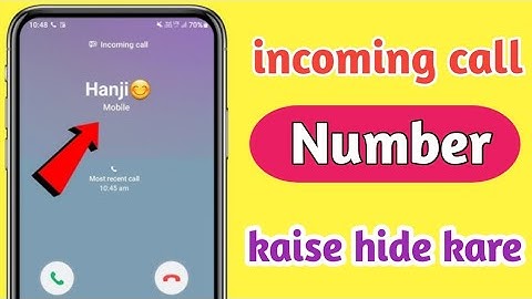 Call aane par number na dikhe | incoming call Ka number kaise hide kare