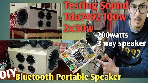 how to make portable Boombox Bluetooth speaker | 200 watts 3 ways speaker #tda7492