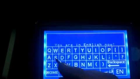 touchscreen keyboard with password protection AVR