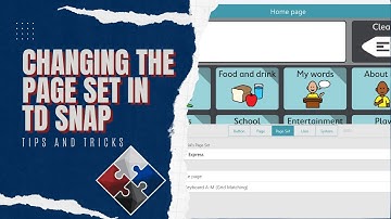 Changing Page Sets in TD Snap